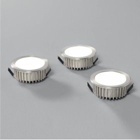 Faretti ad incasso kit 3 pezzi da 5w ciascuno colore nikel foro 60mm 3x400 lumen 4000k