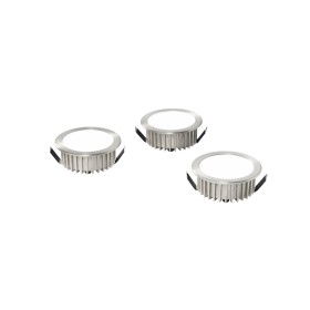 Faretti ad incasso kit 3 pezzi da 5w ciascuno colore nikel foro 60mm 3x400 lumen 4000k