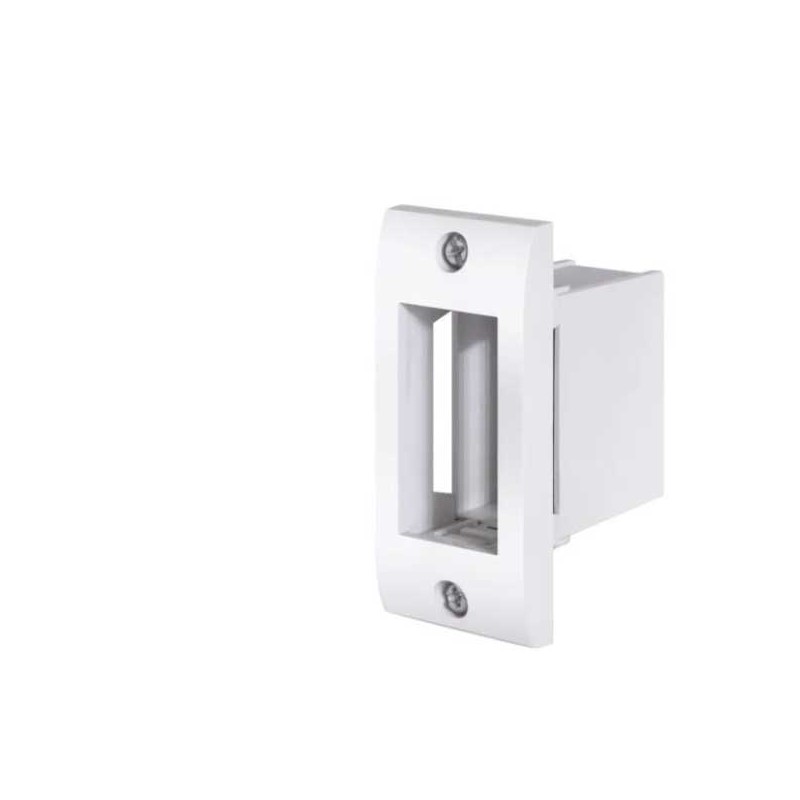 Supporto placca incasso su profili 1 modulo bianco Elettrocanali serie life