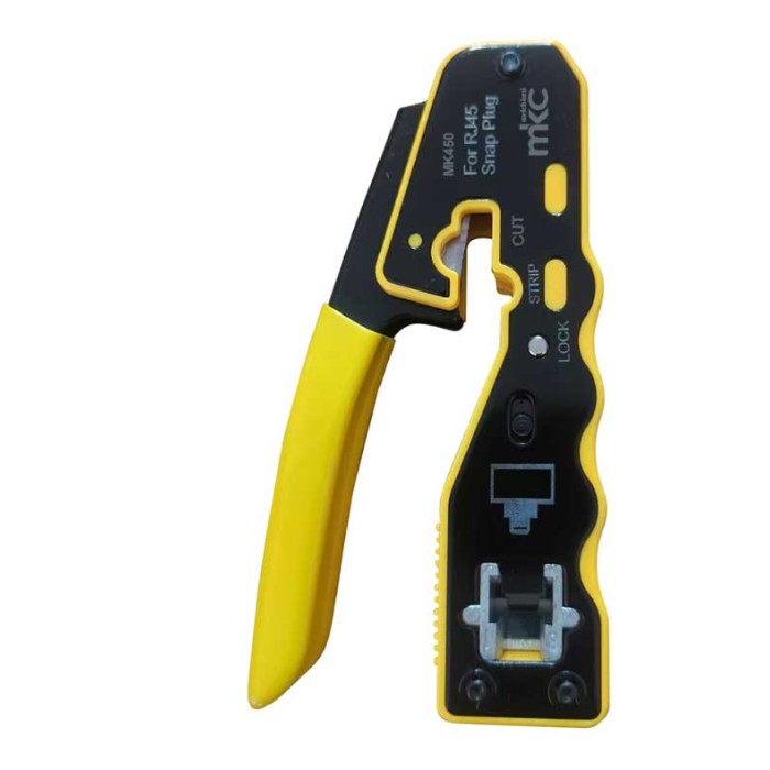 Pinza crimpatrice compatta con tecnologia PLUG passante 8P/RJ45