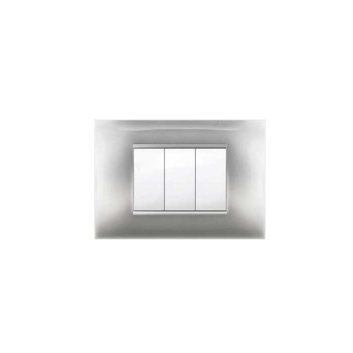 Placca MiVida  3 mod.alluminio chiaro      