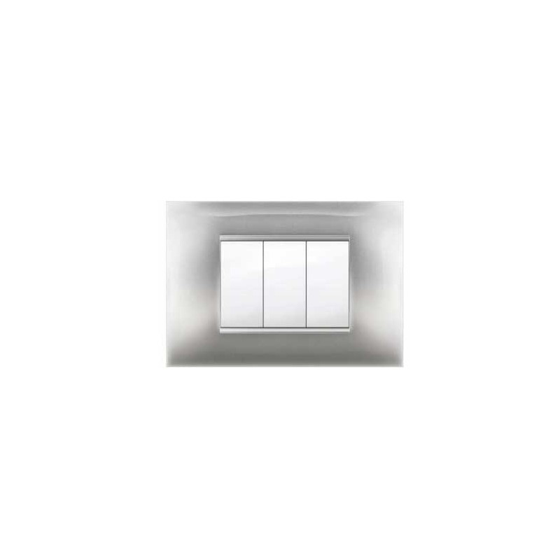 Placca MiVida  3 mod.alluminio chiaro      