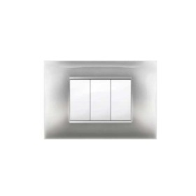 Placca MiVida  3 mod.alluminio chiaro      