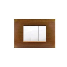 Placca MiVida  3 moduli legno chiaro       