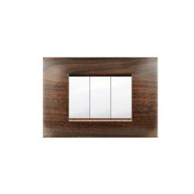 Placca MiVida  3 moduli legno scuro        