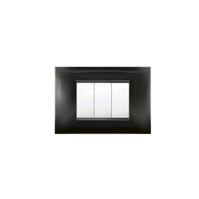 Placca MiVida  3 moduli nero                