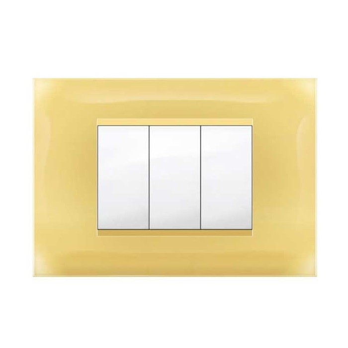 Placca MiVida  3 mod.giallo pastello        