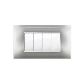 Placca MiVida  4 mod.alluminio chiaro      