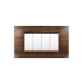 Placca MiVida  4 moduli legno scuro         