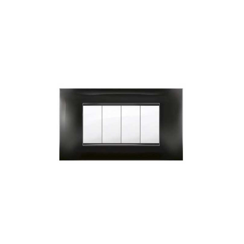 Placca MiVida  4 moduli nero                