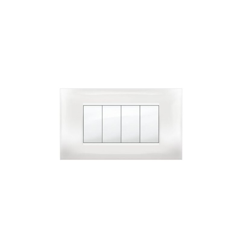 Placca MiVida  4 moduli bianco              