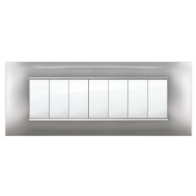 Placca MiVida  7 mod.alluminio chiaro      