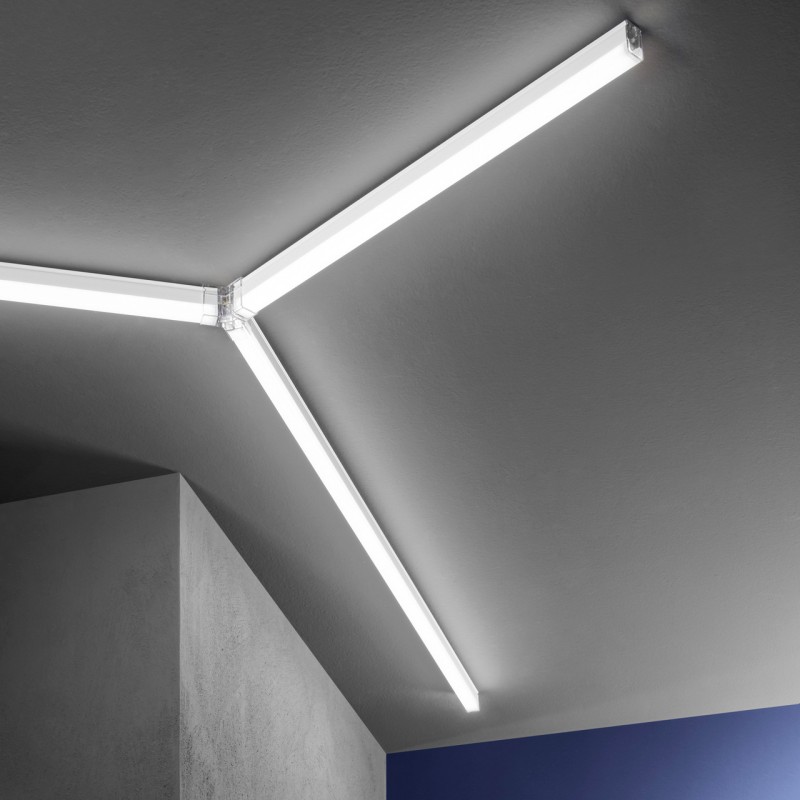 Barra led shape bianco in pc 18w 100lm 4000k 117cm