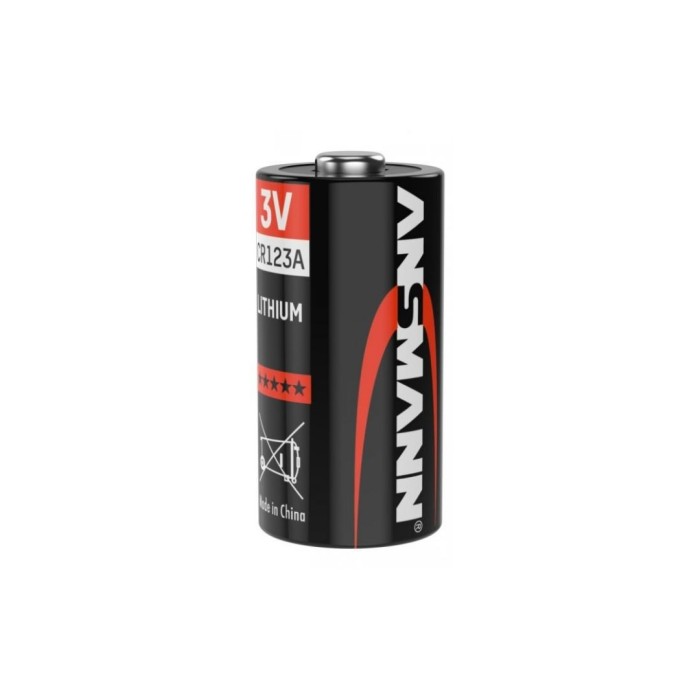 Batteria Litio Ansmann CR123A 3V 1500mAh – Pila ad Alta Efficienza per Fotocamere, Flash e Sistemi d