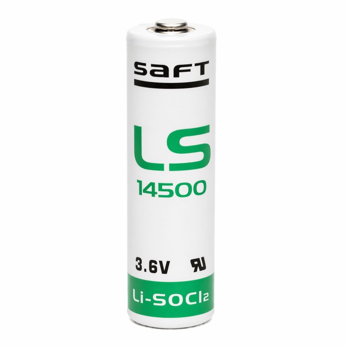 Batteria Litio SAFT LS14500 3,6V 2600mAh – Pila AA Li-SOCl2 Professionale per Settore Medicale, Indu