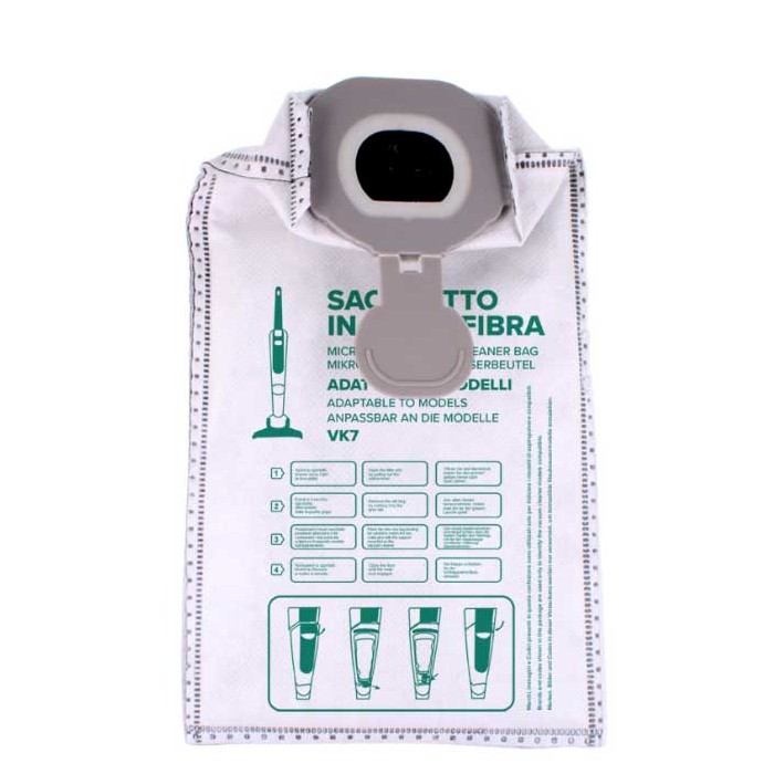 Sacchetti ricambio adattabile per aspirapolvere VK7 Folletto 6pz