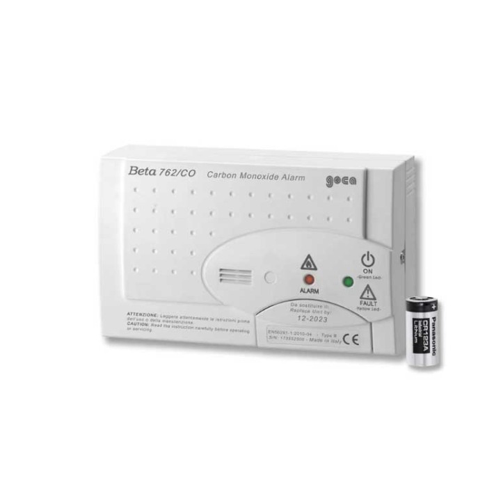 Rivelatore fughe gas monossido di carbonio BETA 762 CO a batteria