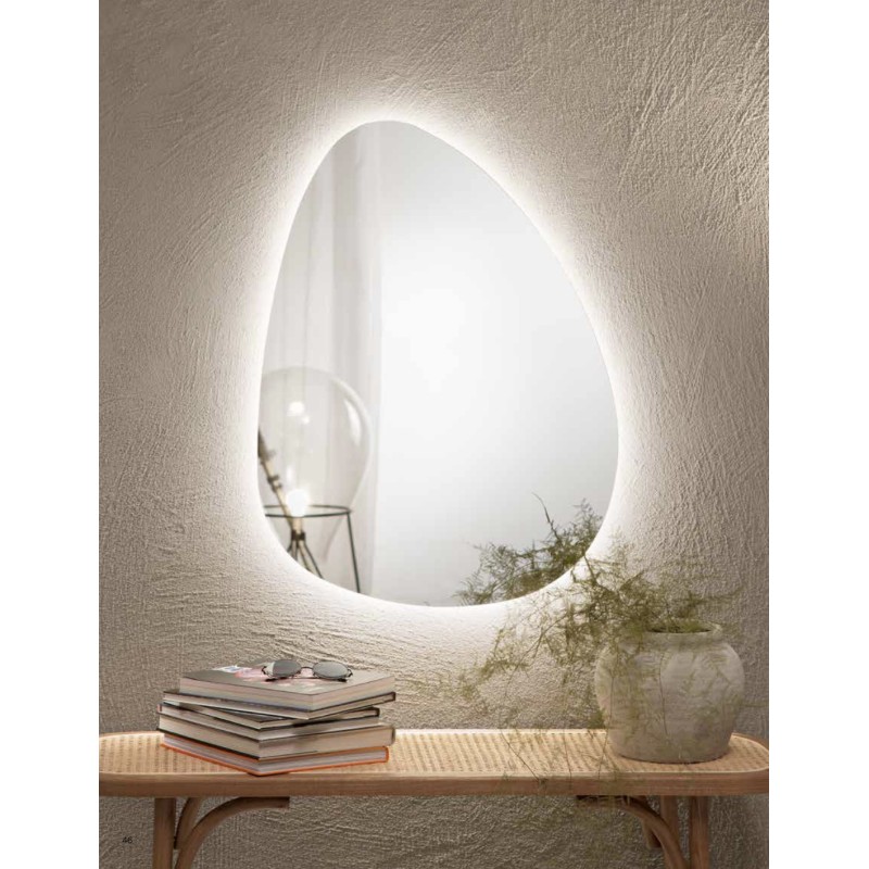 Specchio DROP 60 × 80 cm con LED CCT a 2 temperature di colore