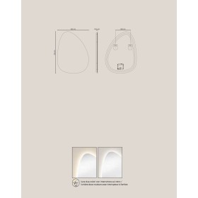 Specchio DROP 60 × 80 cm con LED CCT a 2 temperature di colore