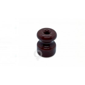 Vintage brown porcelain insulator for wall or ceiling mounting 9001mma