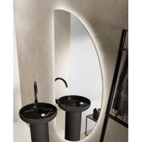 Specchio DEMI 70 × 140 cm a semicerchio con LED CCT a 2 temperature di colore