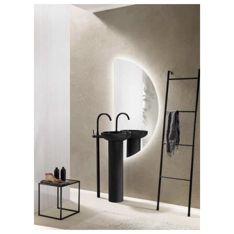 Specchio DEMI 70 × 140 cm a semicerchio con LED CCT a 2 temperature di colore