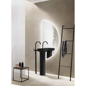 Specchio DEMI 70 × 140 cm a semicerchio con LED CCT a 2 temperature di colore