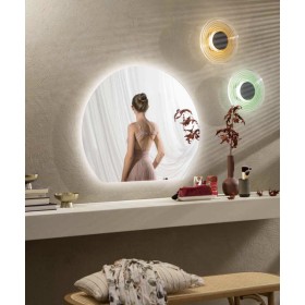 Specchio ALBA 80 × 69 cm con illuminazione LED CCT a 2 temperature e triplo fissaggio