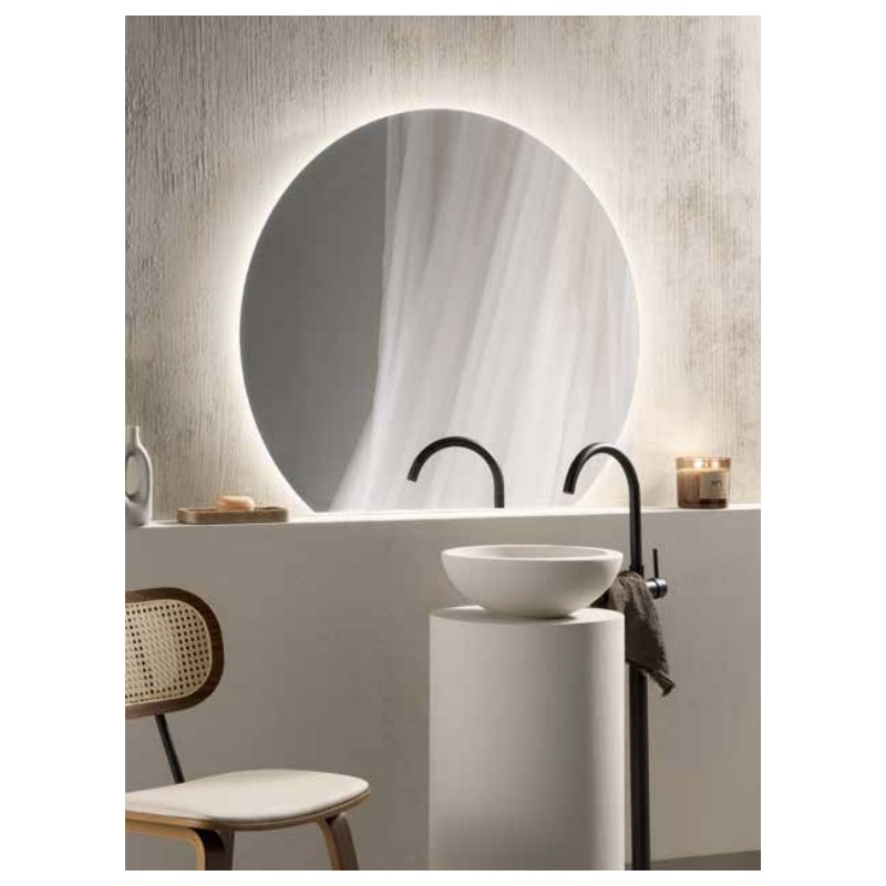 Specchio ALBA 80 × 69 cm con illuminazione LED CCT a 2 temperature e triplo fissaggio