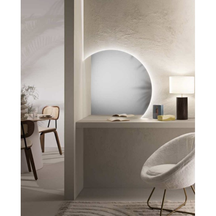 Specchio SUNSET 68 × 68 cm tondo con doppio taglio a 90°, LED CCT a 2 temperature 2