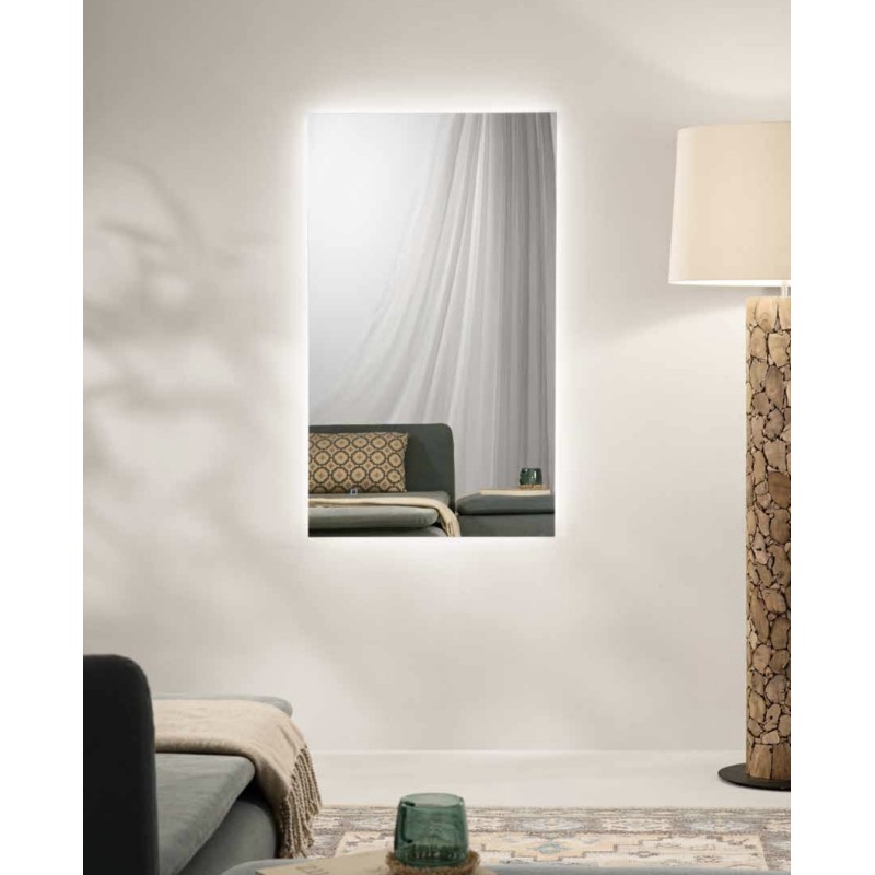 Specchio HALO 80 × 60 cm rettangolare con LED CCT a 3 temperature, touch dimming