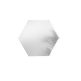 Specchio EXA Esagonale 60 cm con Illuminazione LED, Bordo Satinato CCT 2 Temperature e Pellicola Ant