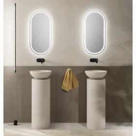 Specchio QUEEN 50 × 100 cm ovale con illuminazione LED CCT a 3 temperature e touch