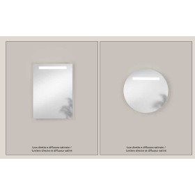 Specchio LINEA 50 × 70 cm rettangolare con LED CCT a 3 temperature e touch dimming