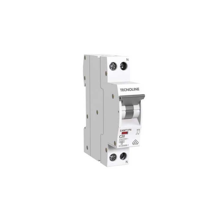 Interruttore Magnetotermico 2 poli 1 modulo 16A 4.5ka 1P+N