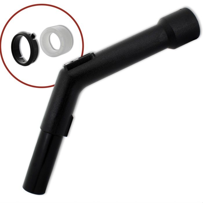 Impugnatura Ø 32 mm per tubo flessibile Ø 40 mm con raccordo a vite e clips  Universale