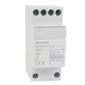 Trasformatore elettrico attacco din 2 moduli 15va 8-12-24v 