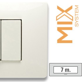 Placca 7 posti bianco aspen mix 21mx107  master