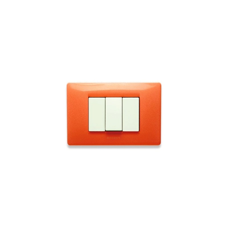 Mix placca 4 posti arancio tibet 21mx334 master