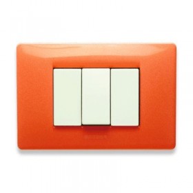 Mix placca 4 posti arancio tibet 21mx334 master