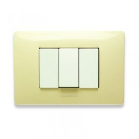 Placca 4 posti bianco parigi mix 21mx124  master
