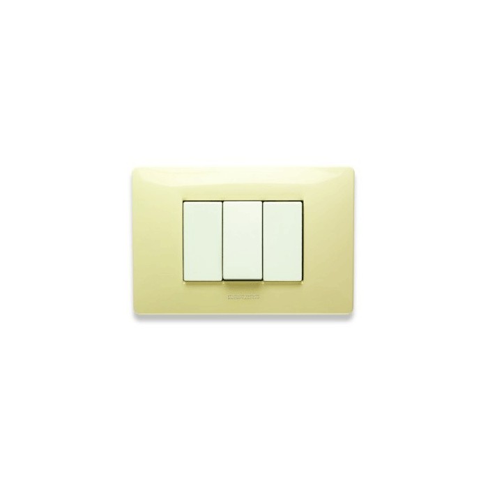 Placca 7 posti bianco parigi mix 21mx127 master