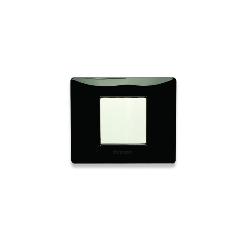 Placca mix 2posti nero panther 21mx202 master