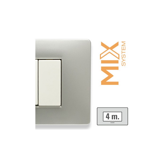Placca 4 posti grey moon mix 21mx254 master