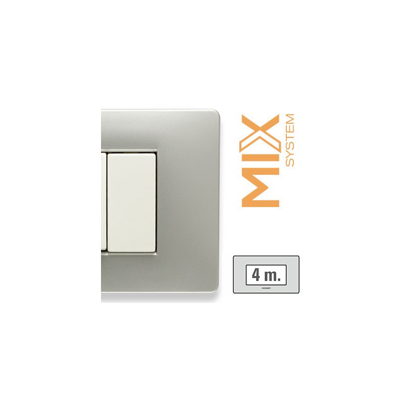 Placca 4 posti grey moon mix 21mx254 master