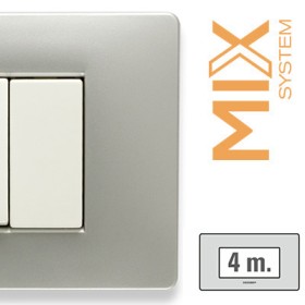 Placca 4 posti grey moon mix 21mx254 master