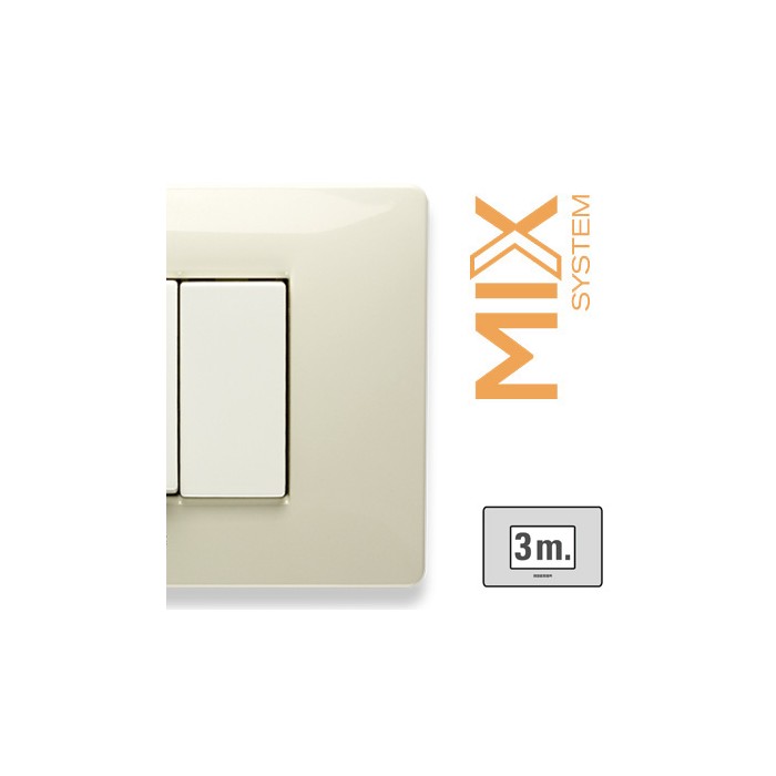 Mix placca 3 posti bianco safari 21mx283 master
