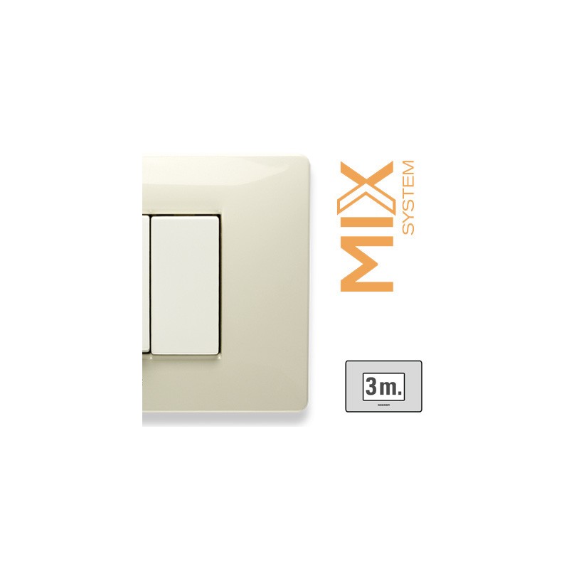 Mix placca 3 posti bianco safari 21mx283 master