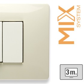 Mix placca 3 posti bianco safari 21mx283 master