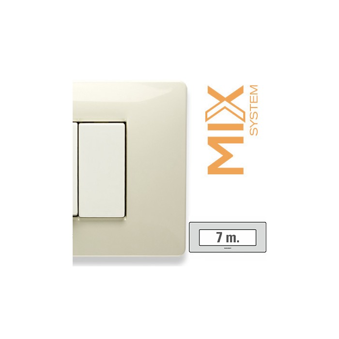 Mix placca 7 posti bianco safari 21mx287 master